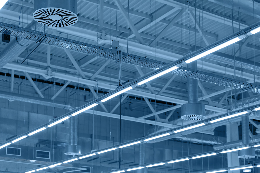 Commercial Lights: Considerations Before You Buy Supply And Exhaust Ventilation System With Lights On Ceiling Of