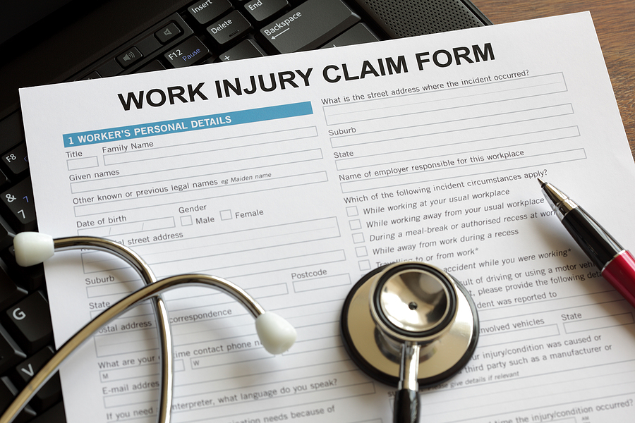 How Does a Workers' Compensation Lawyer Help After a Severe Injury at Work? Claim form for an injury at work