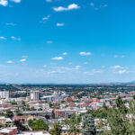 city skyline and streets of Spokane washington