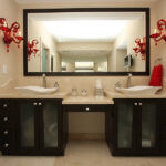 Beautifully designed bathroom in a luxury condo.