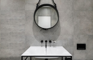 Bathroom Overlooking 15-Story Drop