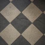 Encaustic Tiles vs. Ceramic Tiles: What’s the Difference and Which Is Right for You? Vintage Earthenware Floor Tiles From 20s In Black And White. Abs