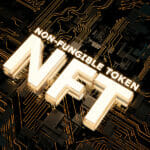 Follow these steps to invest in NFTs! NFT illuminated sign on abstract lines of electronic circuits. concept of metaverse, nft, play to earn, crypto, blockchain and technology. 3d rendering