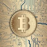 Huge stack of cryptocurrencies. Bitcoin business. Crypto currency gold Bitcoin. Bitcoin business modern currency exchange.