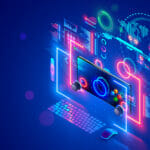Online Computer Or Mobile Video Games Concept Banner. E Sports.