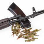 Overview of 300-Win Mag Rifle Front End Of Assault Rifle Against The Appropriate Rifle Cartrid