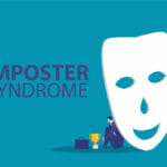 Imposter Syndrome.man Standing Behind Mask . Anxiety And Lack Of