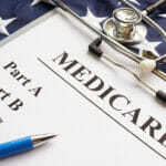 Best Medicare supplement insurance companies Medicare Papers With Different Parts And Flag.