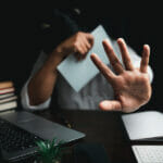 Stop Harassment Violence In Workplace Concept. Boss Or Employer