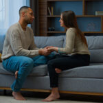 Love Attraction: How Self-Esteem and Clothing Influence Relationships Multiracial Couple In Love Married Family Man Husband Talk With