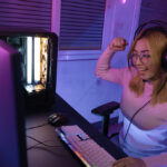 Esports tournaments, events, and leagues A Professional female pro gamer play online video games cyber sp