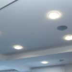 Stretch Ceilings for Lasting Beauty and Functionality Modern Layered Ceiling With Embedded Lights And Stretched Ceilin
