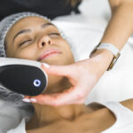 Professional Spa Facials Concept. Erbium-yag Fractional Laser Cr