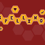5 Tips to Help Your Students Prepare for Success at Spelling Bees Typography Illustration Featuring a Honeybee Fluttering About a