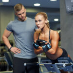 sport, training, fitness, lifestyle and people concept – young w