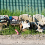 Do You Need a Furniture Disposal Specialist? An Old Sofa Along With Other Rubbish Sits On The Side Of The Roa