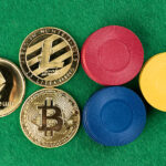 Gold Physical Bitcoin, Litecoin And Ethereum Coins With Casino C