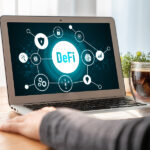 Decentralized Finance Or Defi Concept On Modish Computer Screen
