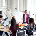 How to Boost Employee Engagement with SharePoint Group Of Young Attractive Asian Creative Design Team Meeting,smi
