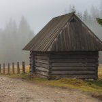 The Environmental Benefits of Shepherd’s Huts: A Sustainable Alternative Chocholowska Valley On A Misty Spring Day. A Clearing With Sheph